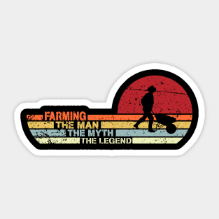 Farming Retro style The Man Myth Legend Father day T-Shirt Sticker